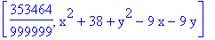 [353464/999999, x^2+38+y^2-9*x-9*y]